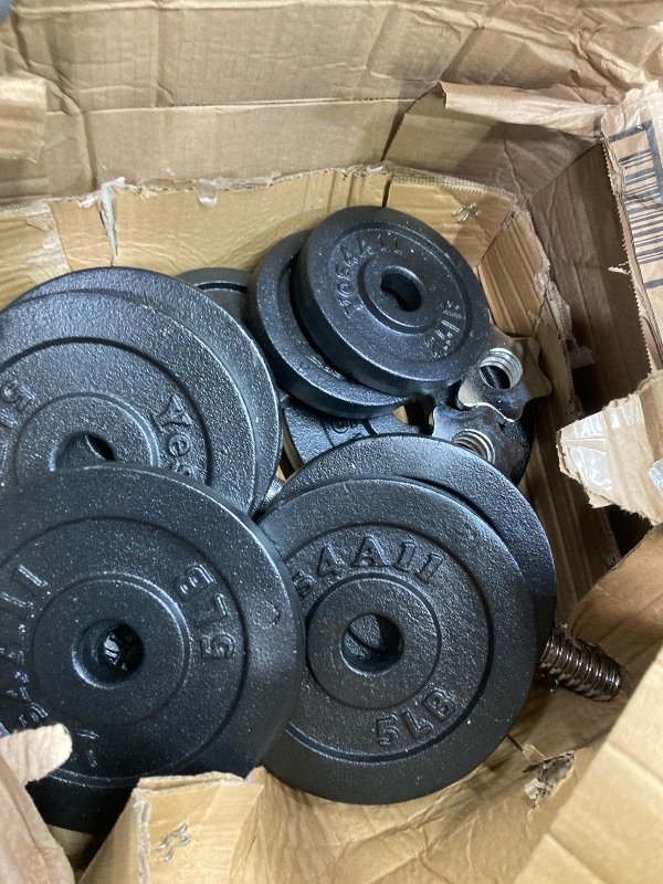 Photo 1 of *Scratches* Yes4All 105 LB Adjustable Dumbbell Set, Cast Iron Weights for Home Gym with Bars, Plates, Collars, Hand Weights Dumbbells Set