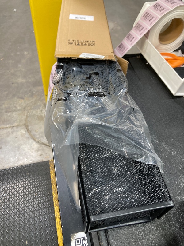 Photo 1 of [Upgraded] Large Under Desk Cable Management Tray, Cinati Cable Management Under Desk No Drill, 28.4" Fabric Cord Hider for Wire Organizer, Cord Organizer for Office, Home - Supports Up to 30lbs Black
