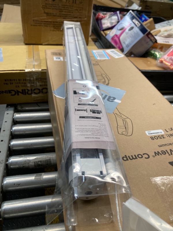 Photo 1 of ***Missing mounting brackets***ChrisDowa Cordless Roller Shade Blackout White Blinds for Windows Thermal Insulated Rolled Up Shades with Spring System UV Protection Fabric Total Blackout Blinds for Home Office (27"W x 72"H, White)***Missing mounting brack