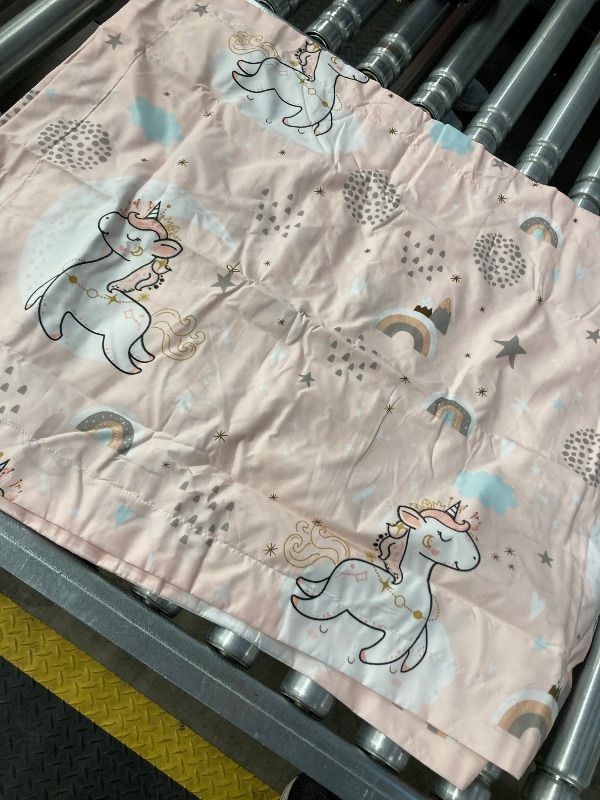 Photo 1 of ***DAMAGED ZIPPER -SELLING AS IS *** JSD Pink Unicorn Kids Duvet Cover Set Queen Size, 3 Piece Girls Printed Microfiber Bedding Comforter Cover with Pillow Shams Zipper Closure, Comforter Not Included