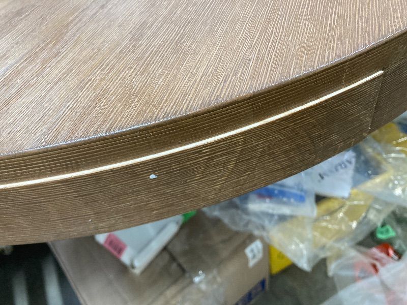 Photo 1 of ***DAMAGED -SELLING AS IS *** Plank+Beam Classic Round Coffee Table, 36" Farmhouse Coffee Table, Mini Center Tables for Small Spaces, Small Living Space Tea Table, Pecan Wirebrush