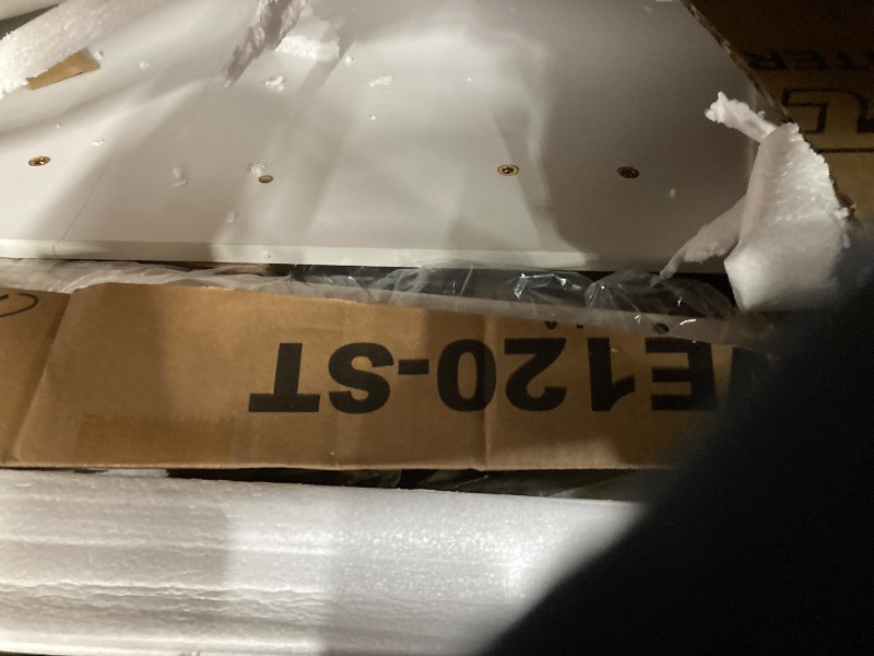 Photo 1 of **PARTS ONLY**Seventable Computer Desk with Power Outlets & LED Light, 47 inch Home Office Desk with 5 Drawers, Writing Desk with Monitor Stand, Work Desk for Home Office, White