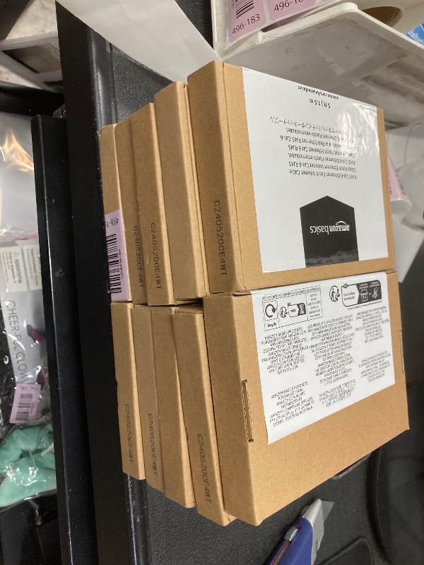 Photo 1 of 10 OF Amazon Basics RJ45 Cat-6 Ethernet Patch Internet Cable, 1Gbps Transfer Speed, Gold-Plated Connectors, Universal Connectivity for PC, TV, Tablet, Router, Printer, 5 Foot, Black