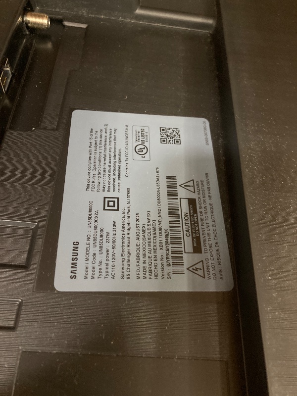 Photo 1 of *****NO RETURN. NO REFUND***Samsung 85-Inch Class Crystal UHD U8000F 4K Smart TV (2025 Model) Endless Free Content, Crystal Processor 4K, MetalStream Design, Knox Security, Alexa Built-in