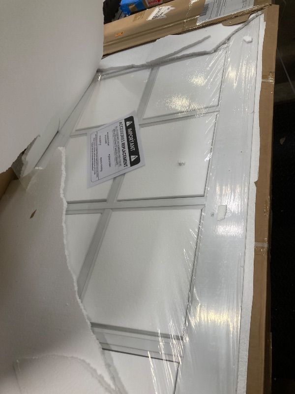 Photo 1 of (32" x 2) x 80" Clear Glass French Interior Door Slab, 10-Lite Glass Pantry Door for Bathroom Laundry Closet Pocket, Solid Core Pre-Assembled Panel Without Hardware, White