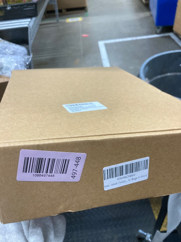 Photo 1 of 12 Pcs Velvet Christmas Balls Bulk Shatterproof Plastic Christmas Tree Decorations for Decorative Hanging Baubles (12, Beige, 3.15Inch)