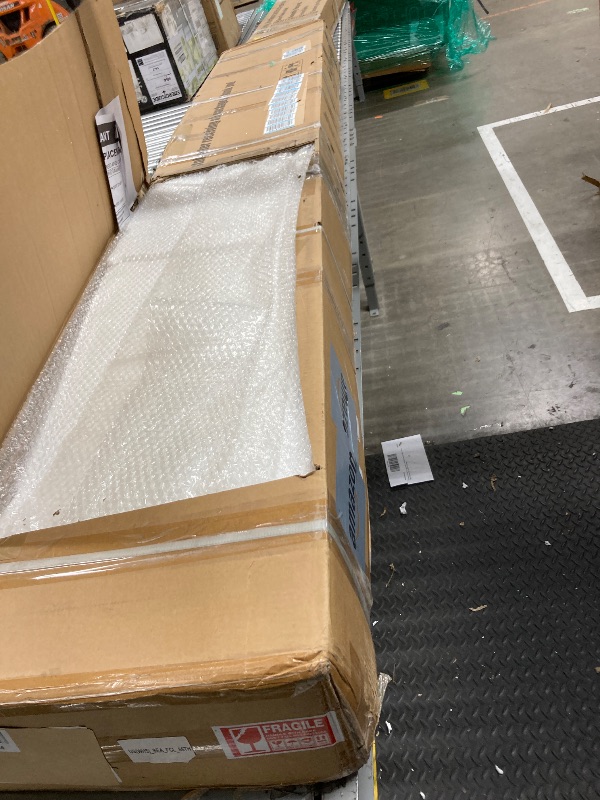 Photo 1 of ***Missing hardware**
COSHOMER 42" x 96" Bypass Barn Door, Sliding Barn Door with 7FT Track Hardware Kit Included, H Shape Solid Core MDF Barn Doors, Waterproof PVC Surface, Save Space, Easy to Install, White