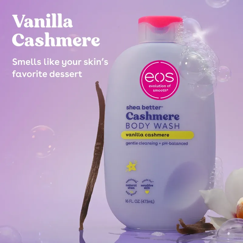 Photo 1 of (3 pack) eos Shea Better Vanilla Cashmere Body Wash - Vanilla Cashmere, Creamy Gel Formula, Hyrdration for Dry Skin, 16 fl oz