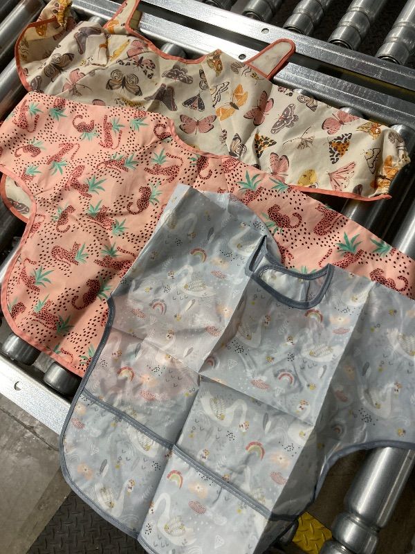 Photo 1 of ***USED -SELLING AS IS*** YeeLauf Sleeved Bib, 3 Pack, Waterproof Shirt Bibs for Baby 3-24 Months Wipe Clean