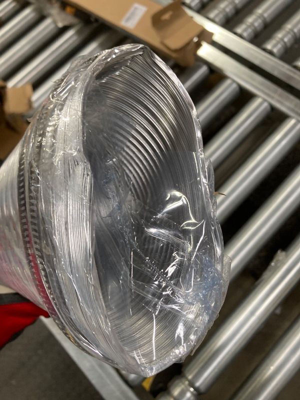 Photo 1 of ***DAMAGED -BENT SELLING AS IS *** Hon&Guan 4-inch Semi Rigid Dryer Vent Hose, 8 Feet Flexible Aluminum Duct with 2 Clamps, and Aluminum Foil Tape