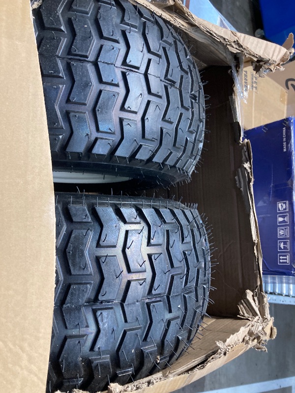 Photo 1 of (2-Pack) 18" Tubeless Tires On Rims - 18x8.5-8 Tire and Wheel Assemblies - 4-Lug 4" Center - 2.83" Center Bore - Load Range B Max Tire Weight of 815 Lbs - Compatible with Alumacraft Boat Trailers