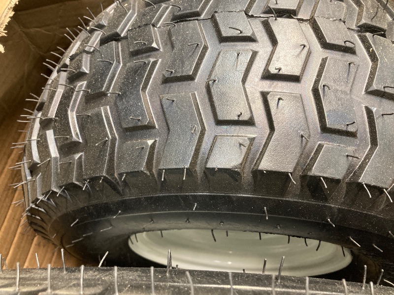 Photo 1 of (2-Pack) 18" Tubeless Tires On Rims - 18x8.5-8 Tire and Wheel Assemblies - 4-Lug 4" Center - 2.83" Center Bore - Load Range B Max Tire Weight of 815 Lbs - Compatible with Alumacraft Boat Trailers