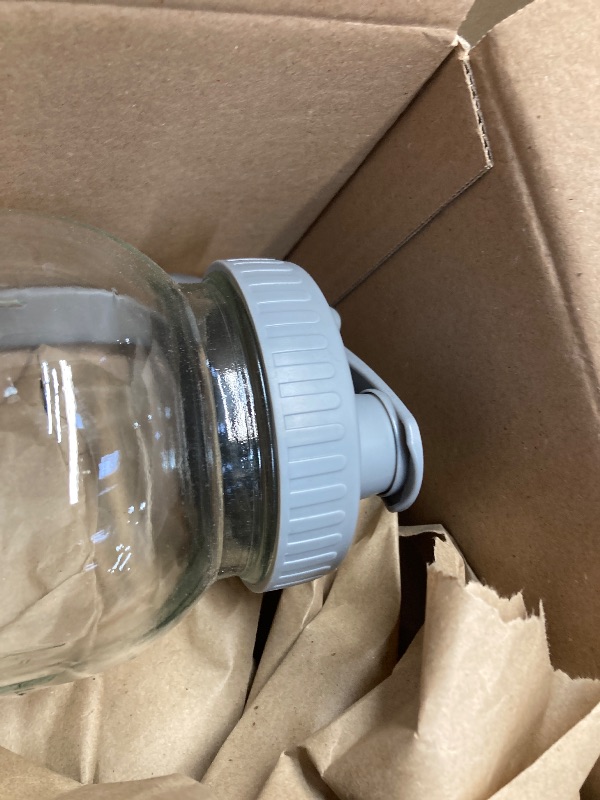 Photo 1 of **PITCHER ONLY/NO FILTER OR BRUSH***Glyntrof Cold Brew Coffee Maker Pitcher, 64 Oz Heavy Duty Wide Mouth Glass Mason Jar pour spout Lid with Stainless Steel Filter for Iced Coffee, Ice Lemonade, Fruit Drinks, Sun Tea
