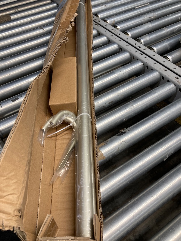 Photo 1 of 1 Inch Modern Silver Double Curtain Rod for Windows - Tension curtain rods 48 to 84 Inchs with Crystal Finial and Holdbacks-BHSRODS Home Double Window Rods for Living Room & Bedroom