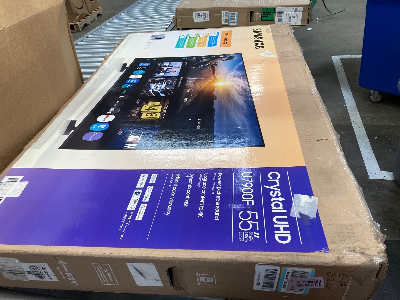 Photo 1 of ***Selling for parts only***Samsung 55-Inch Class Crystal UHD U8000F 4K Smart TV (2025 Model) Endless Free Content, Crystal Processor 4K, MetalStream Design, Knox Security, Compatible with Alexa