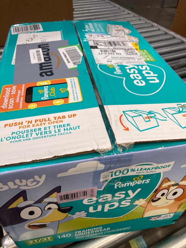 Photo 1 of **ONE PACKAGE WAS OPENED**Pampers Training Pants - Easy Ups Boys & Girls Bluey - Size 2T-3T, 140 Count, Children's Potty Underwear (Packaging May Vary)