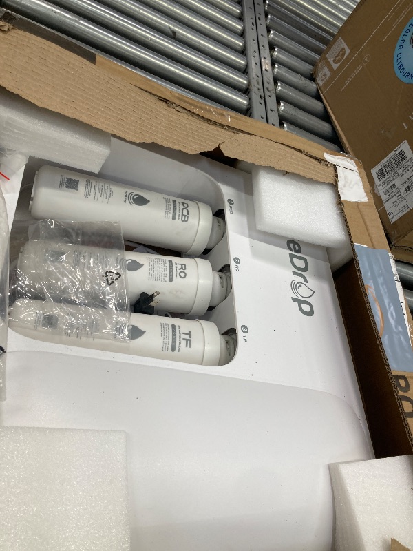 Photo 1 of ***DAMAGED -SELLING AS PARTS ONLY***
 PureDrop PDR-100RO 3-Stage Under Sink Reverse Osmosis Drinking Water Filtration System, 100 GPD Fast Flow Built-in Tank RO Water Filter System, Reduce PFAS