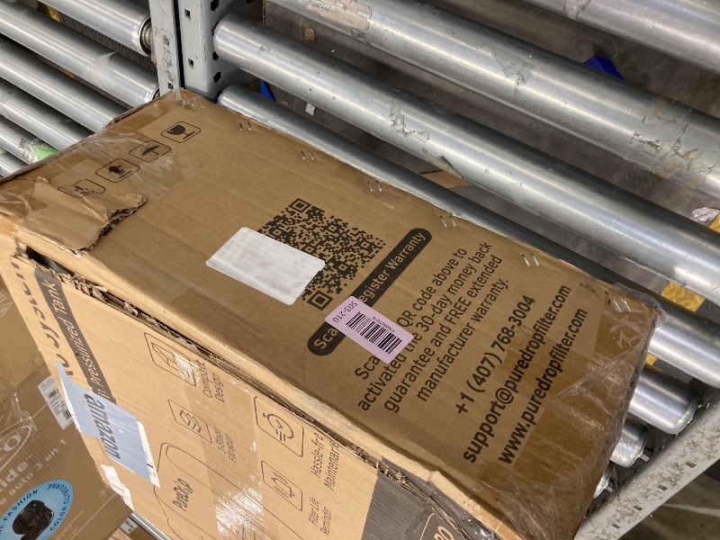 Photo 1 of ***DAMAGED -SELLING AS PARTS ONLY***
 PureDrop PDR-100RO 3-Stage Under Sink Reverse Osmosis Drinking Water Filtration System, 100 GPD Fast Flow Built-in Tank RO Water Filter System, Reduce PFAS