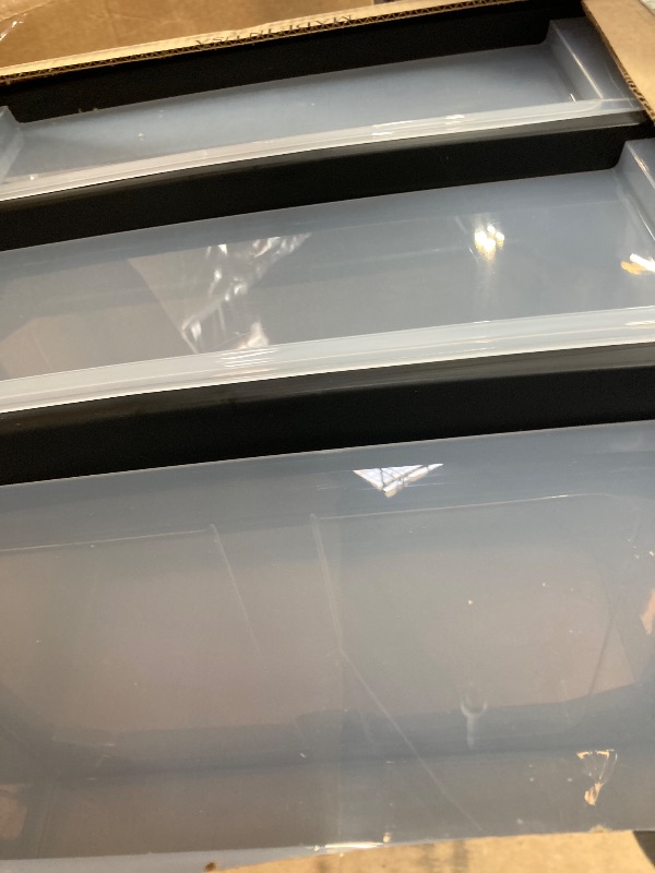 Photo 1 of ***DAMAGE TOP CRACKED & ONE DRAWER MISSING -SELLING AS PARTS ONLY*** IRIS USA Plastic Drawer Storage Organizer Rolling Cart, with Wheels Casters, 2-Drawers, for Art Craft Supplies Bathroom Dorm Bedroom Laundry Room, Wide, Black