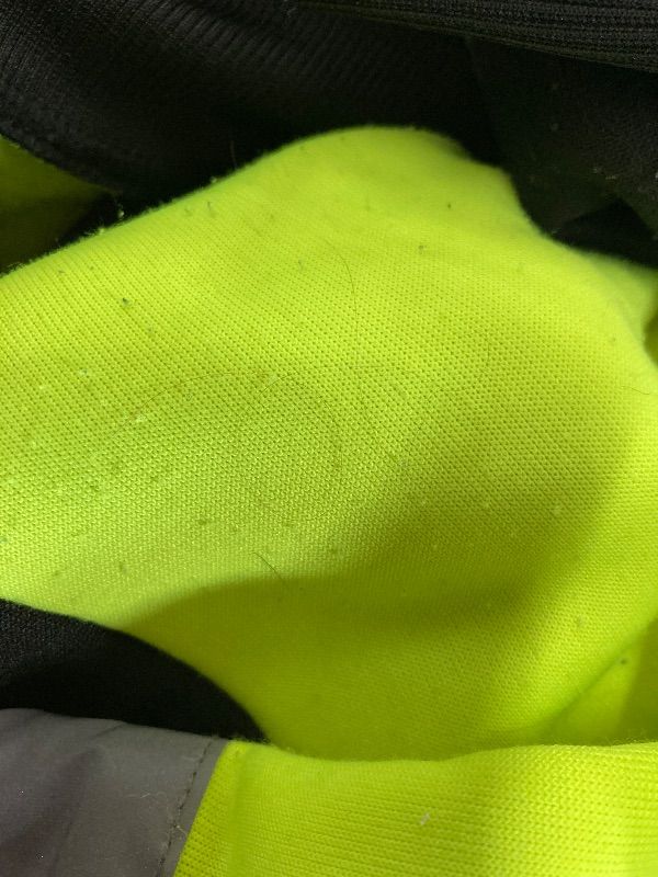 Photo 1 of ***NEEDS CLEANING*HAIR AND FABRIC PULLS***HYCOPROT High Visibility Safety Hoodie Hi Vis Safety Sweatshirts with Zipper Fleece Reflective Work Jacket with Black Bottom Winter Construction Hoodies Waterproof Rain Coat for Men Women ANSI Class 3***NEEDS CLEA