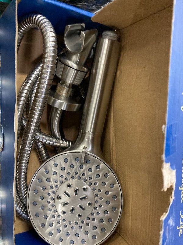 Photo 1 of **PARTS ONLY**Ryamen Filtered Shower Head with Handheld, High Pressure 9-Spray Modes Detachable Shower Head with Filter for Hard Water-Remove Chlorine & Impurities, 2 Filters, Brushed Nickel