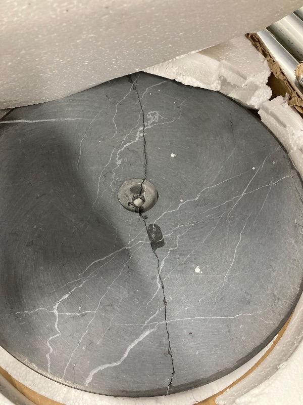 Photo 1 of ***BASE IS CRACKED***Kertnic Metal Coat Rack Stand with Natural Marble Base, Free Standing Hall Tree with 12 Hooks for Hanging Scarf, Bag, Jacket, Home Entry-way Hat Hanger Organizer (Black)***BASE IS CRACKED***