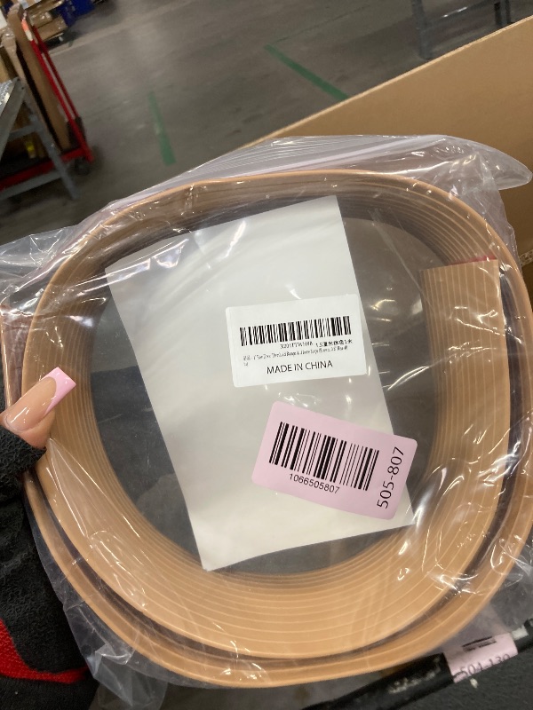 Photo 1 of 0.6" Rise Threshold Ramps for Doorways 40'' L Floor Transition Strip Self-Adhesive 3/5" Rise Ramps for Wheelchairs for Home, Rubber Door-Threshold for Home Steps (Brown)