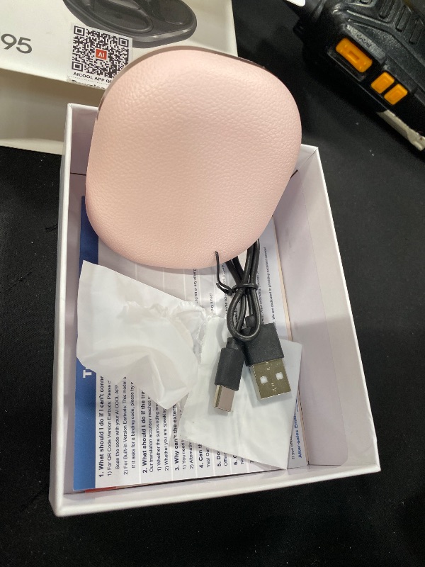 Photo 1 of **It doesn't work**AI Translation Earbuds Real Time, Open Ear Translator Earbuds with 144 Languages & Accents, 3-in-1 Open Ear Wireless Earbuds, iOS/Android, Open Earbuds 8 Offline for Travel Business Learning,Pink