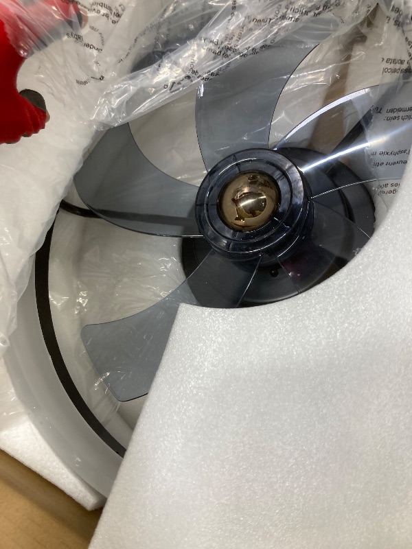 Photo 1 of **PARTS ONLY** Ceiling Fan with Light, Flush Mounted Ceiling Fan with Lights, 6 Wind Speeds Smart Low Profile Fan for Bedroom, Kids Room and Living Room 20" (Black)