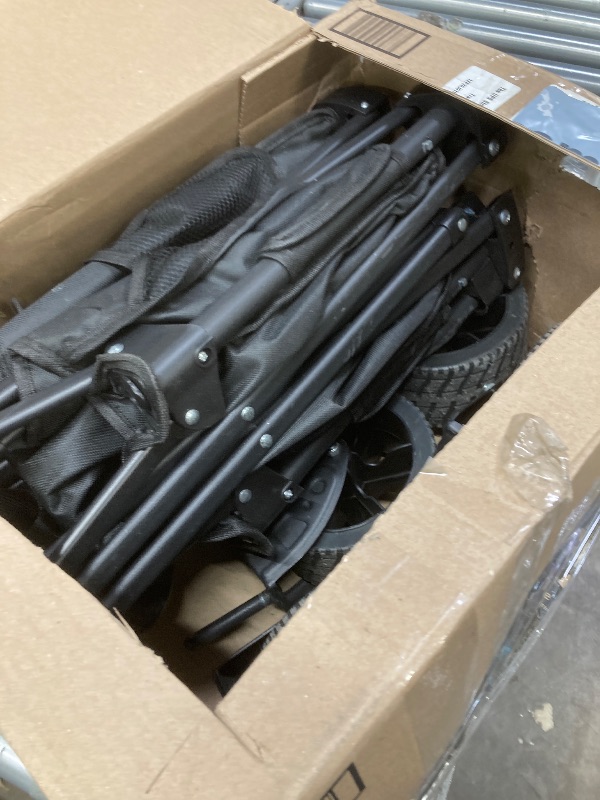 Photo 1 of ***used***Wagon Carts Foldable 420LBS Weight Capacity Collapsible Wagon with Big All-Terrain Wheels, Heavy Duty Beach Wagons Cart with Cup Holders for Camping, Garden, Sports, Grocery pcs