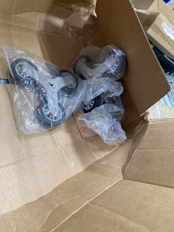 Photo 1 of ***BROKEN LID***Foldable Utility Cart Portable Crate Rolling Dolly with Telescopic Handle,Can be Pulled diagonally, Magnetic Retractable Lid, 360°Swivel Climbing Wheels for Shopping Carrying Groceries Move White***BROKEN LID***