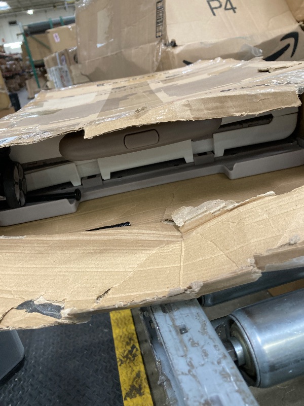 Photo 1 of ***BROKEN LID***Foldable Utility Cart Portable Crate Rolling Dolly with Telescopic Handle,Can be Pulled diagonally, Magnetic Retractable Lid, 360°Swivel Climbing Wheels for Shopping Carrying Groceries Move White***BROKEN LID***