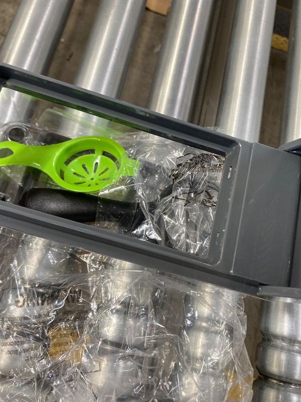 Photo 1 of ***MISSING PARTS -SELLING AS IS *** Mueller Vegetable Chopper Mandoline Slicer, Food Veggie Chopper, Cheese Grater, Onion Vegetable Cutter with Container, Dicer, Kitchen Gadgets & Essentials, White Sand/Grey