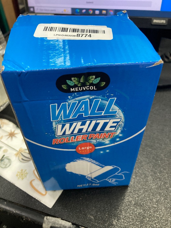 Photo 1 of **ROLLER IS USED**White Paint for Wall, 17.6 Floz Wall Touch Up Paint With Roller
