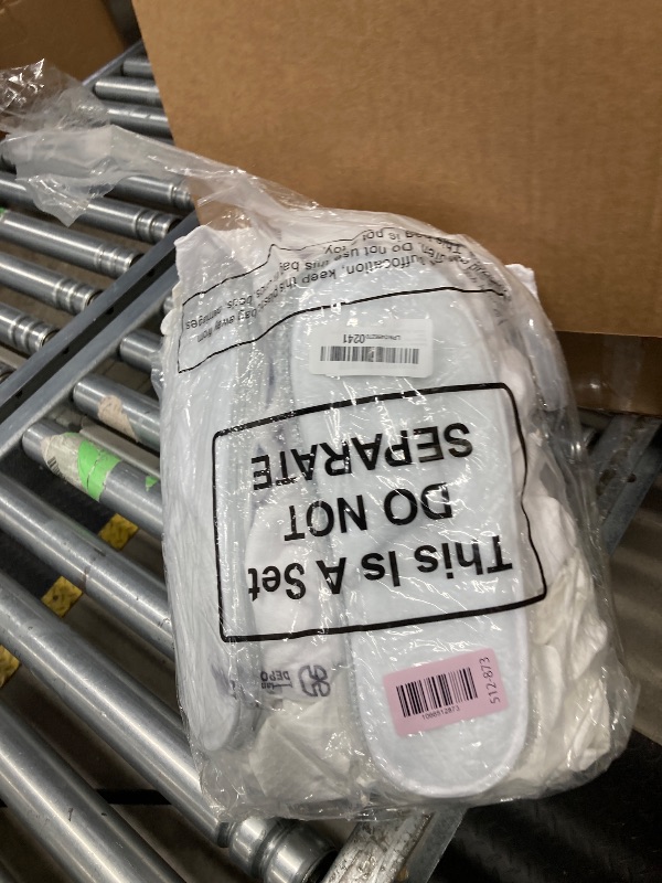 Photo 1 of **MISSING TOWELS**Handepo 2 Sets Waffle Bath Robe Set Unisex Hotel His and Hers Robes Couples Lightweight Knit Spa Bathrobe Slipper Hair Towel(White, SIZE LARGE