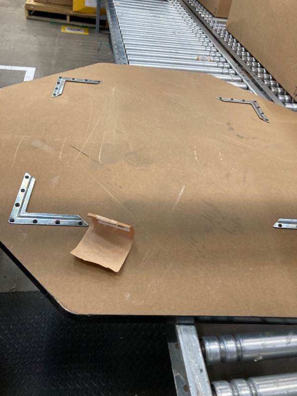 Photo 1 of **MISSING PARTS Correll 48" Octagon Shaped Classroom Activity Table, Height Adjustable (19"-29") Montana Granite Durable High Pressure Laminate, School Furniture, Made in The USA