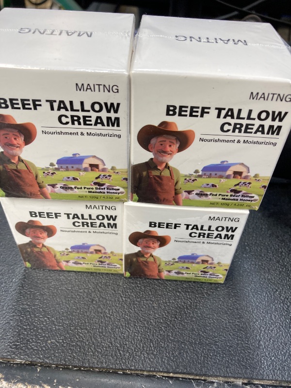 Photo 1 of ++4 UNITS++MAITING Tallow Honey Balm - Grass-Fed Tallow Facial Moisturizer with Wild Honey, Organic Skincare for Dry and Sensitive Skin - 120ml
