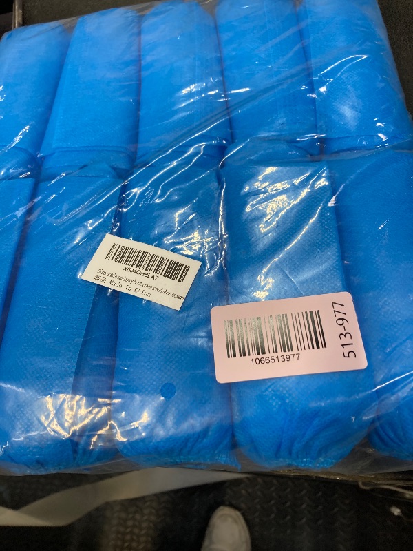 Photo 1 of [SAILYLENCEY]Disposable Shoe Covers,100 Counts(50 pairs), Non-slip, Thickening, Breathable, Elastic Ankle and Easy to wear, Blue,large size, Maximum suitable for men's size 11 and women's 13 (100)