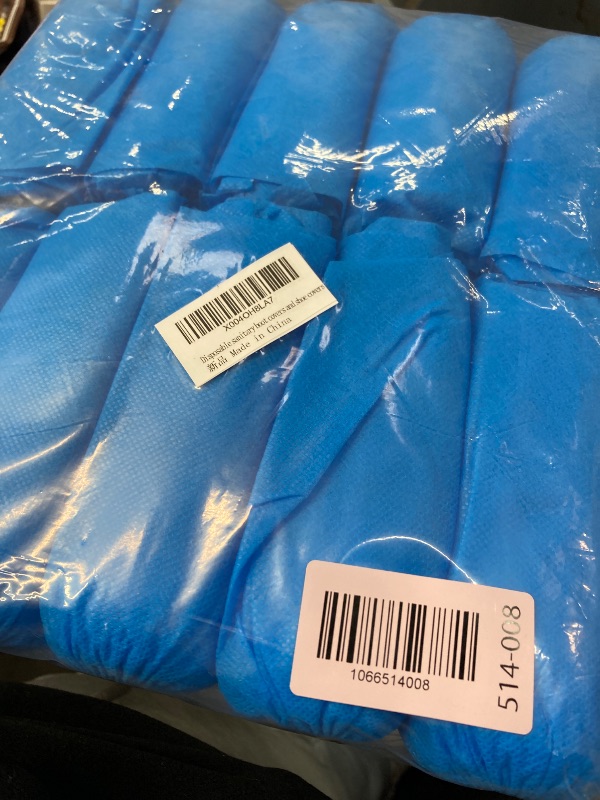Photo 1 of [SAILYLENCEY]Disposable Shoe Covers,100 Counts(50 pairs), Non-slip, Thickening, Breathable, Elastic Ankle and Easy to wear, Blue,large size, Maximum suitable for men's size 11 and women's 13 (100)
