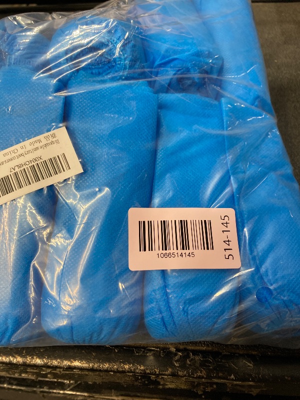 Photo 1 of [SAILYLENCEY]Disposable Shoe Covers,100 Counts(50 pairs), Non-slip, Thickening, Breathable, Elastic Ankle and Easy to wear, Blue,large size, Maximum suitable for men's size 11 and women's 13 (100)