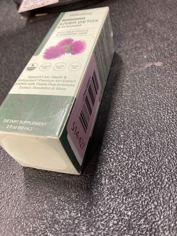 Photo 1 of 1 PCS Wllbdloig Milk Thistle Liquid Drops Liver,Support Liver Cleanse Detox & Repair with Organic Milk Thistle Silymarin Extract, Dandelion,L-Glutathione to Renew and Liver Support, Vegan, FL OZ