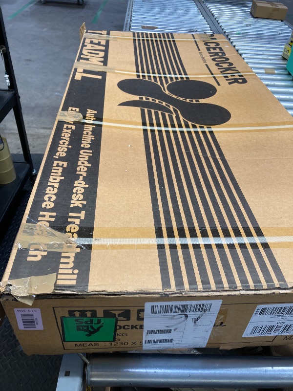 Photo 1 of ****The remote control is missing.***
PACEROCKER Walking Pad Treadmill - 12% 9-Level Auto Incline System - 450 lbs Heavy Duty Capacity (204.1 kg) - Bluetooth Speaker - LED Display - Under Desk Design - 5 MPH (8 km/h)