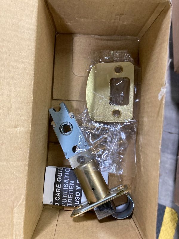 Photo 1 of ***MISSING KEYS*** Copper Creek Colonial Privacy Interior Door Knob – ANSI Grade-3 Certified, Modern Heavy Duty Handle, Easy Install and Reversible for Bedroom, Bathroom and Closets – Polished Brass (1 Pack)