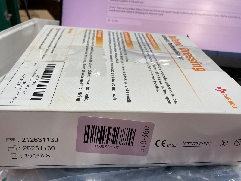 Photo 1 of [6''x6''-30count] Carbou Island Dressing Bordered Gauze Sterile Individually Wrapped Gauze Pads,Highly Absorbent Adhesive Dressing Pad,Soft and Breathable Wound Dressing for Wound Care