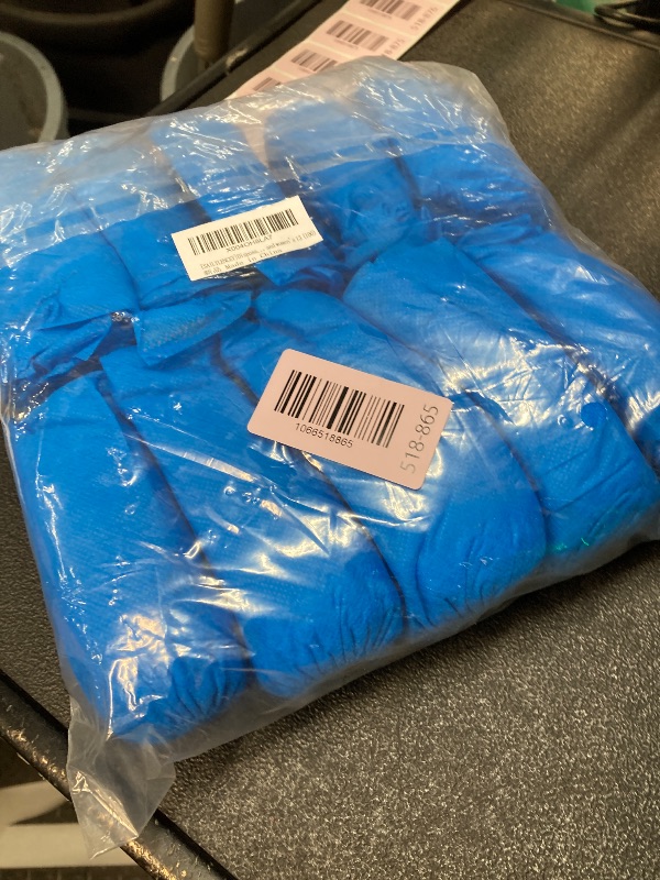 Photo 1 of [SAILYLENCEY]Disposable Shoe Covers,100 Counts(50 pairs), Non-slip, Thickening, Breathable, Elastic Ankle and Easy to wear, Blue,large size, Maximum suitable for men's size 11 and women's 13 (100)
