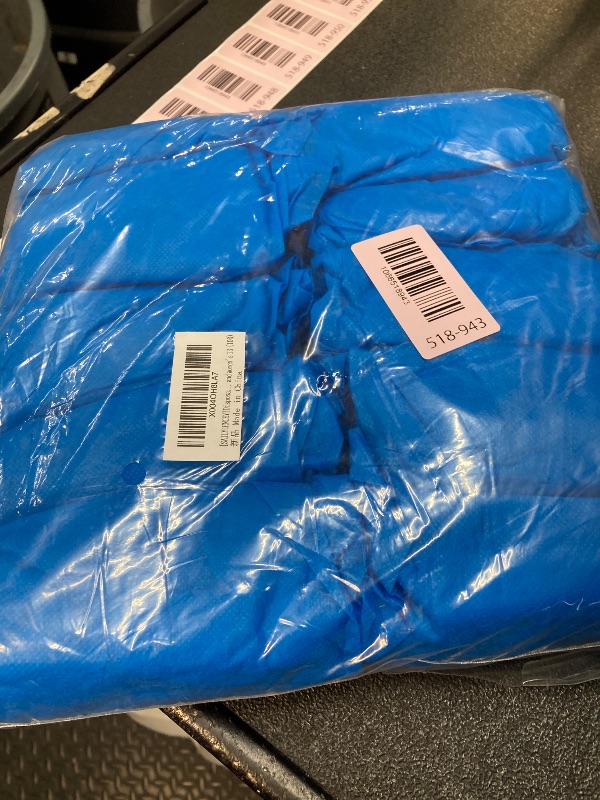 Photo 1 of [SAILYLENCEY]Disposable Shoe Covers,100 Counts(50 pairs), Non-slip, Thickening, Breathable, Elastic Ankle and Easy to wear, Blue,large size, Maximum suitable for men's size 11 and women's 13 (100)