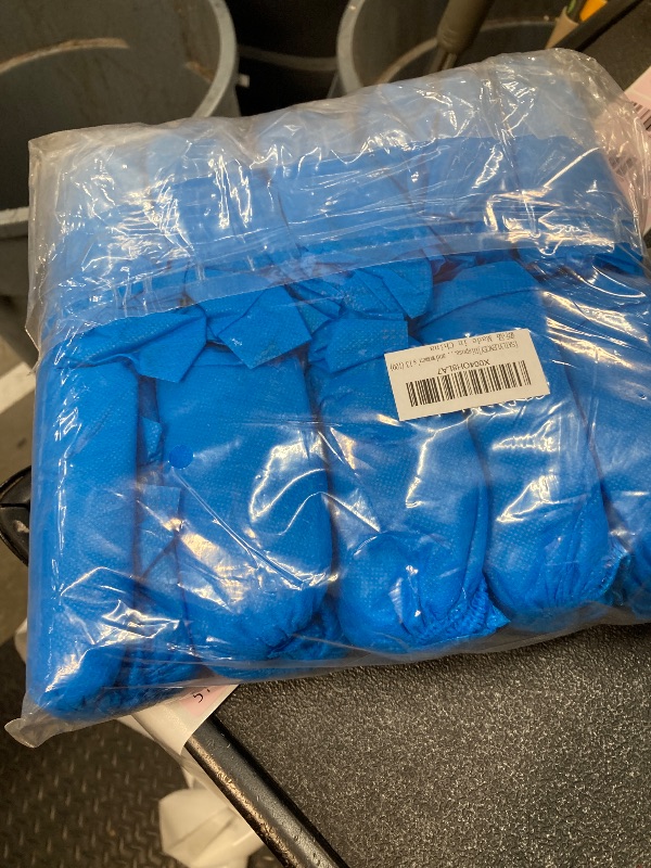Photo 1 of [SAILYLENCEY]Disposable Shoe Covers,100 Counts(50 pairs), Non-slip, Thickening, Breathable, Elastic Ankle and Easy to wear, Blue,large size, Maximum suitable for men's size 11 and women's 13 (100)