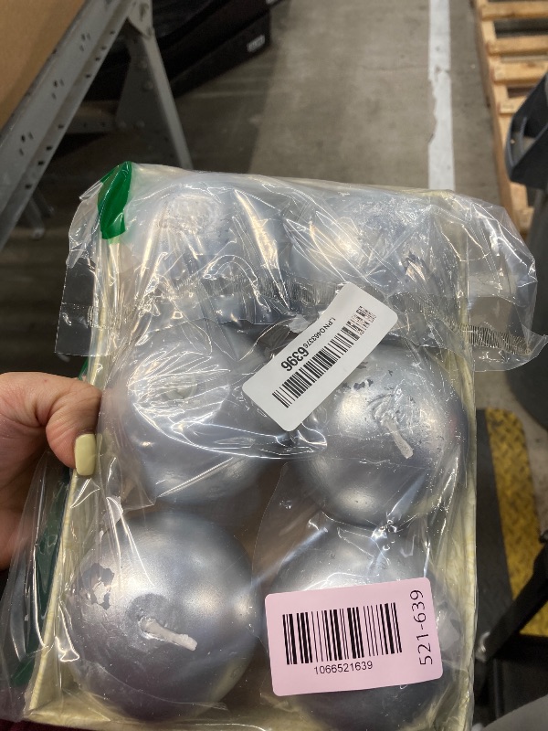 Photo 1 of **SILVER IS COMING OFF**Zest Candle 6-Piece Ball Candles, 3-Inch, Metallic Silver
