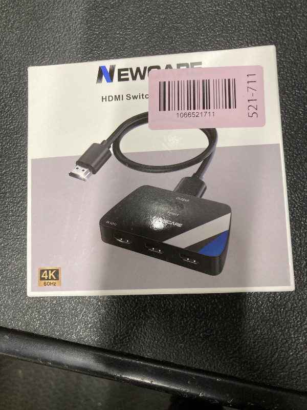 Photo 1 of [Upgrade] HDMI Switch 3 in 1 Out, 4K@60Hz HDMI 2.0 Switch Splitter with 2.6FT Long HDMI Cable, 3-Port HDMI Switcher Selector, Supports 4K 30Hz 3D 1080P HDCP2.2 for PS5 Xbox DVD Player Fire Stick PC