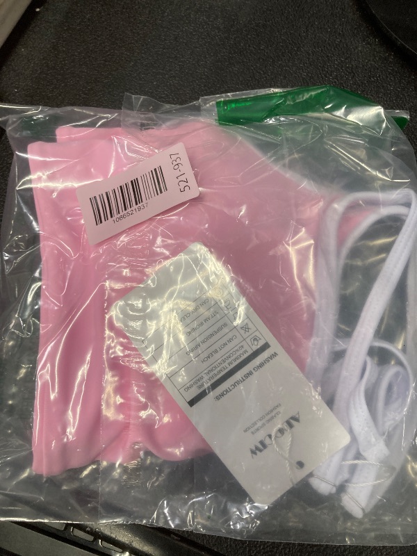 Photo 1 of ***PANTS MISSING***ABOCIW Two Piece Workout Sets for Women Color Block Strappy Sports Bra High Waist Flared Leggings 2 Piece Gym Set Yoga Active Wear Pilates Outfits Work Out Clothes Colorblock Pink Medium***PANTS MISSING***